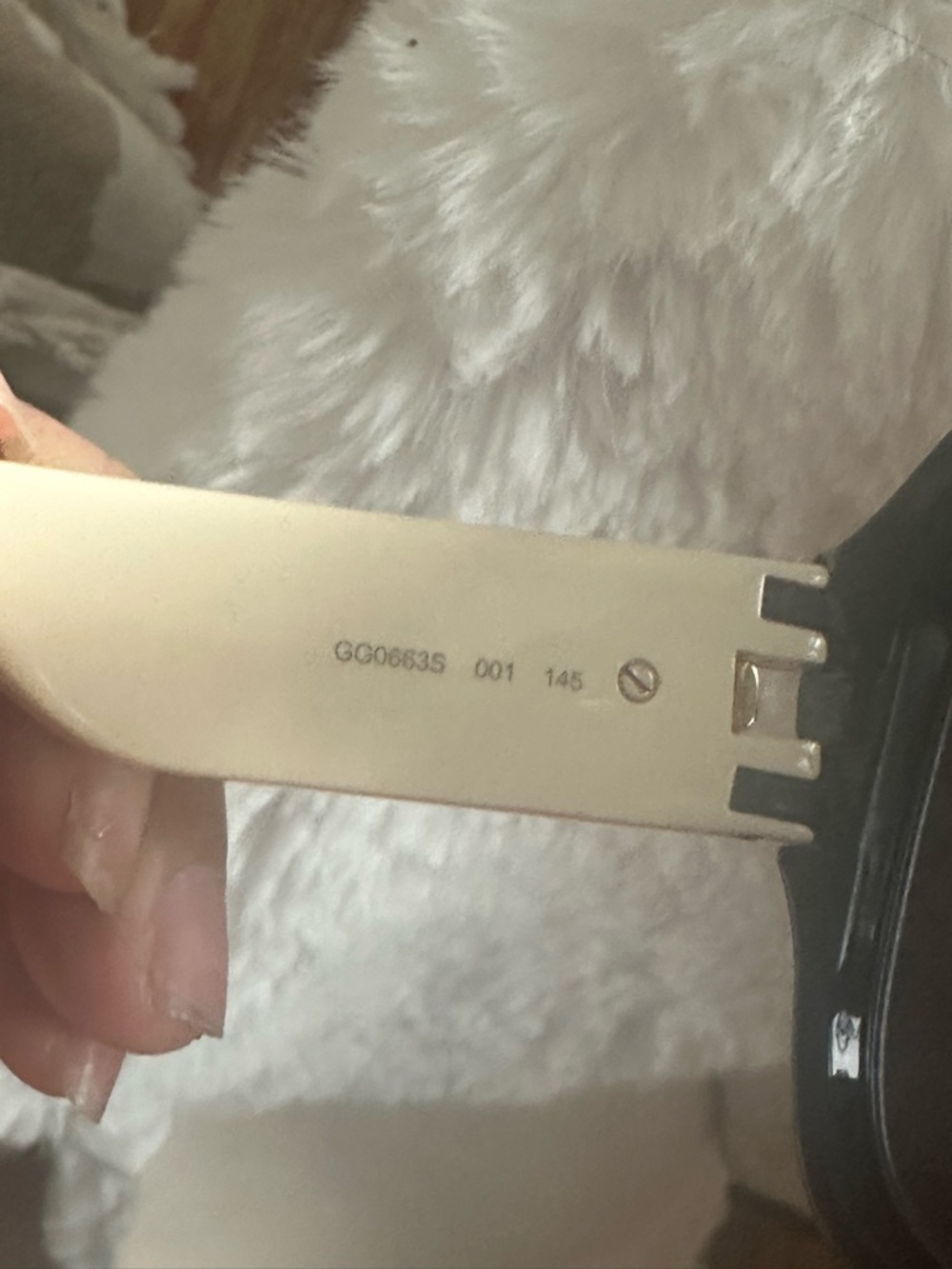 Gucci Black Shield Sunglasses with Gold Accents - Picture 4 of 7